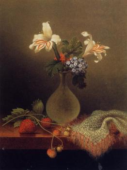 馬丁 約翰遜 赫德 A Vase of Corn Lilies and Heliotrope